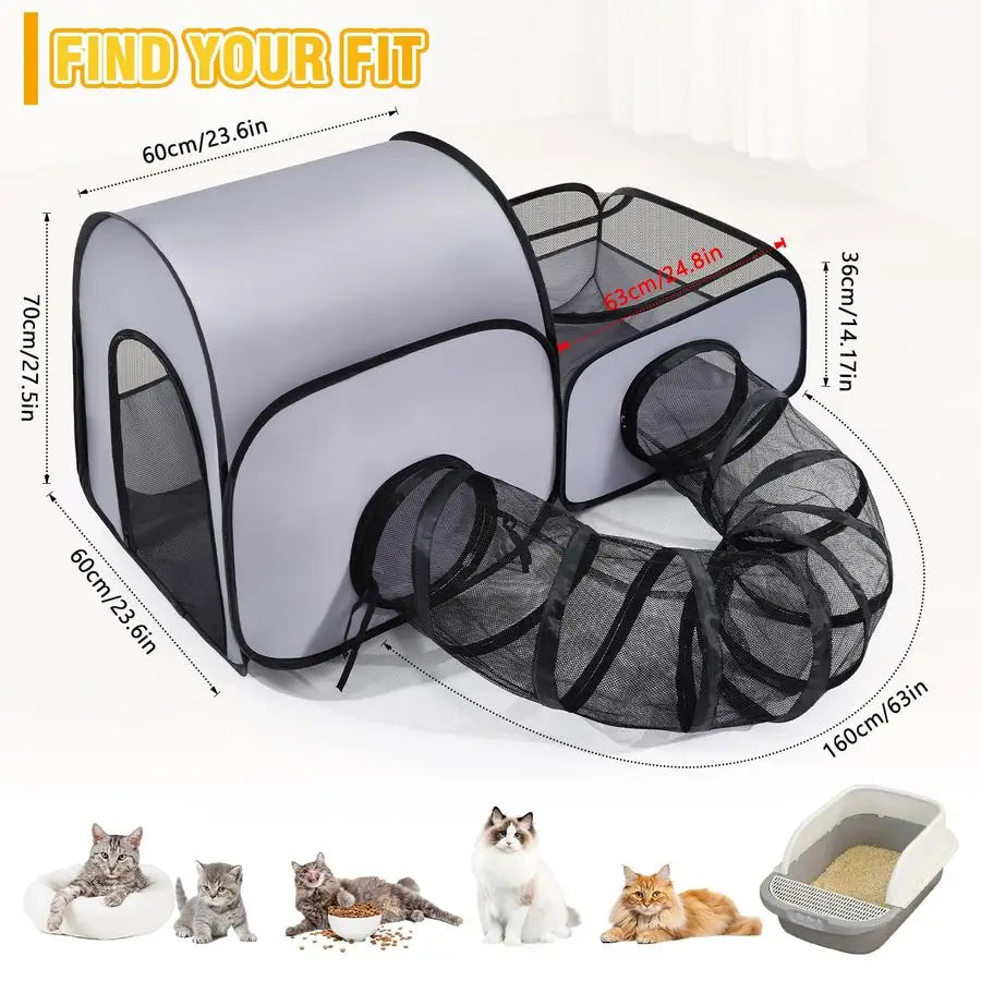 Cat Playpen with Surround Tunnel.