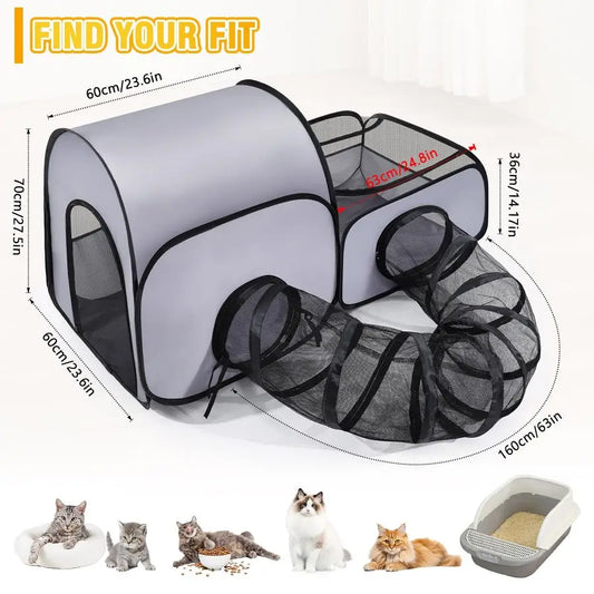 Cat Playpen with Surround Tunnel.