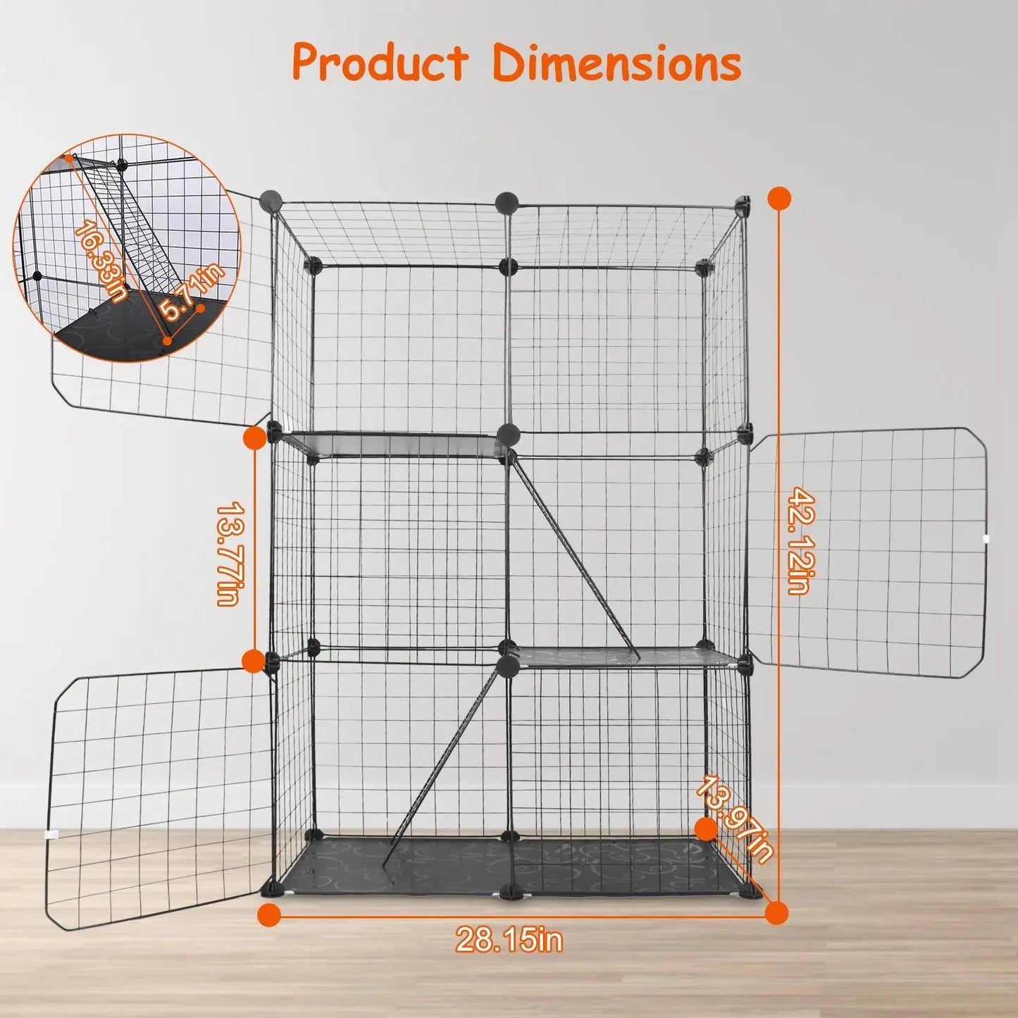 Detachable Cat Cage Playpen.