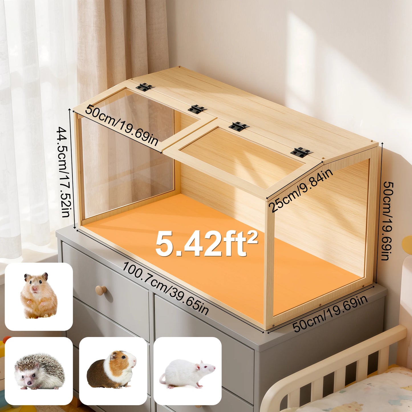Large Wooden Hamster Cage.