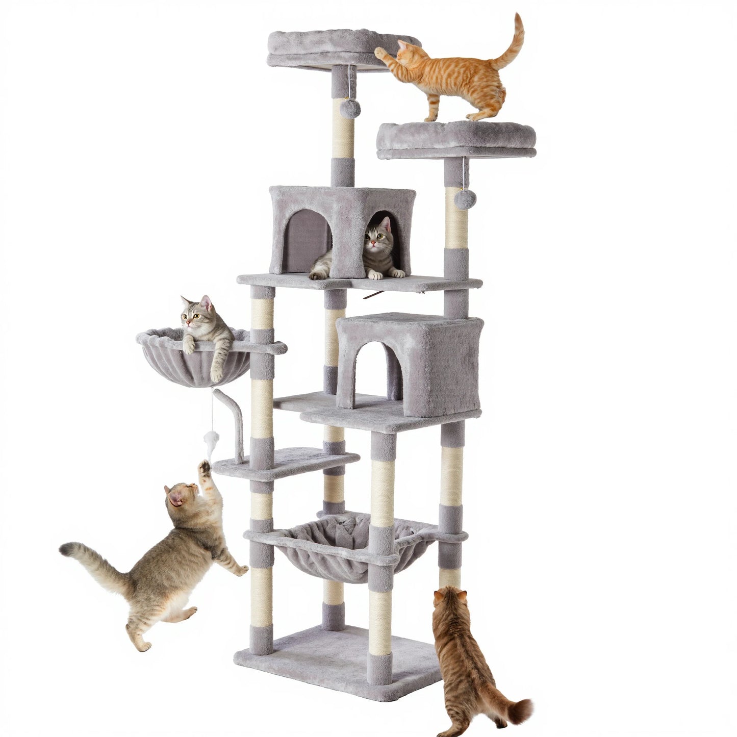 71In Cat Tree Tall Multi-Cat Climbing Tower.