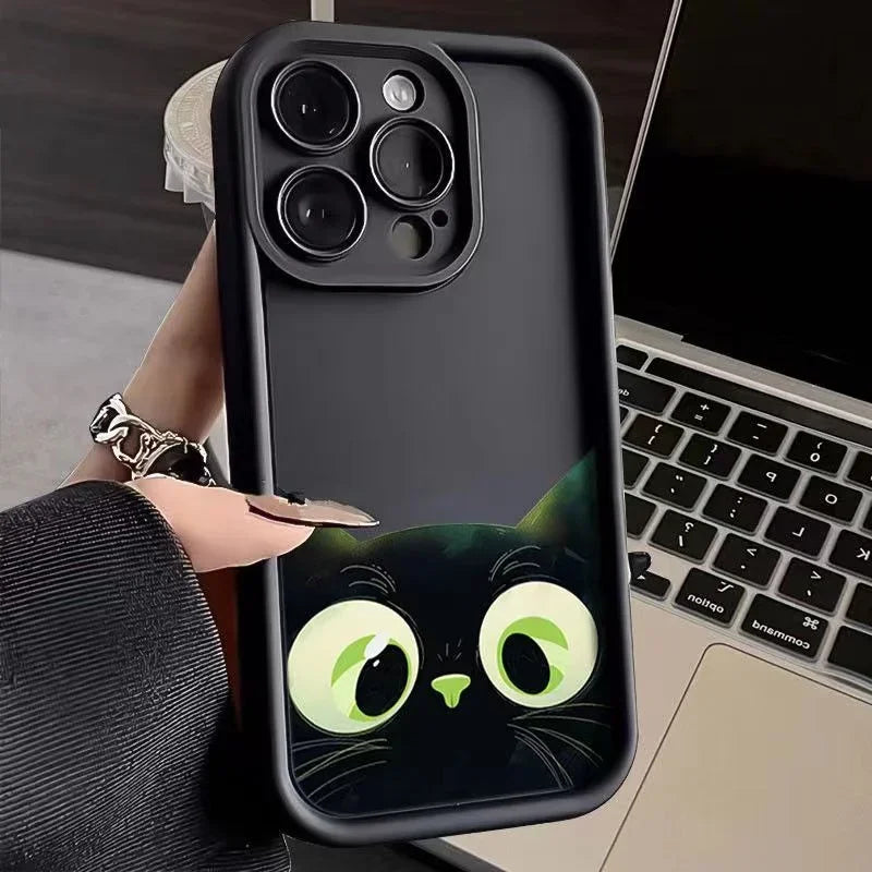 Cartoon Cat Soft Phone Case.
