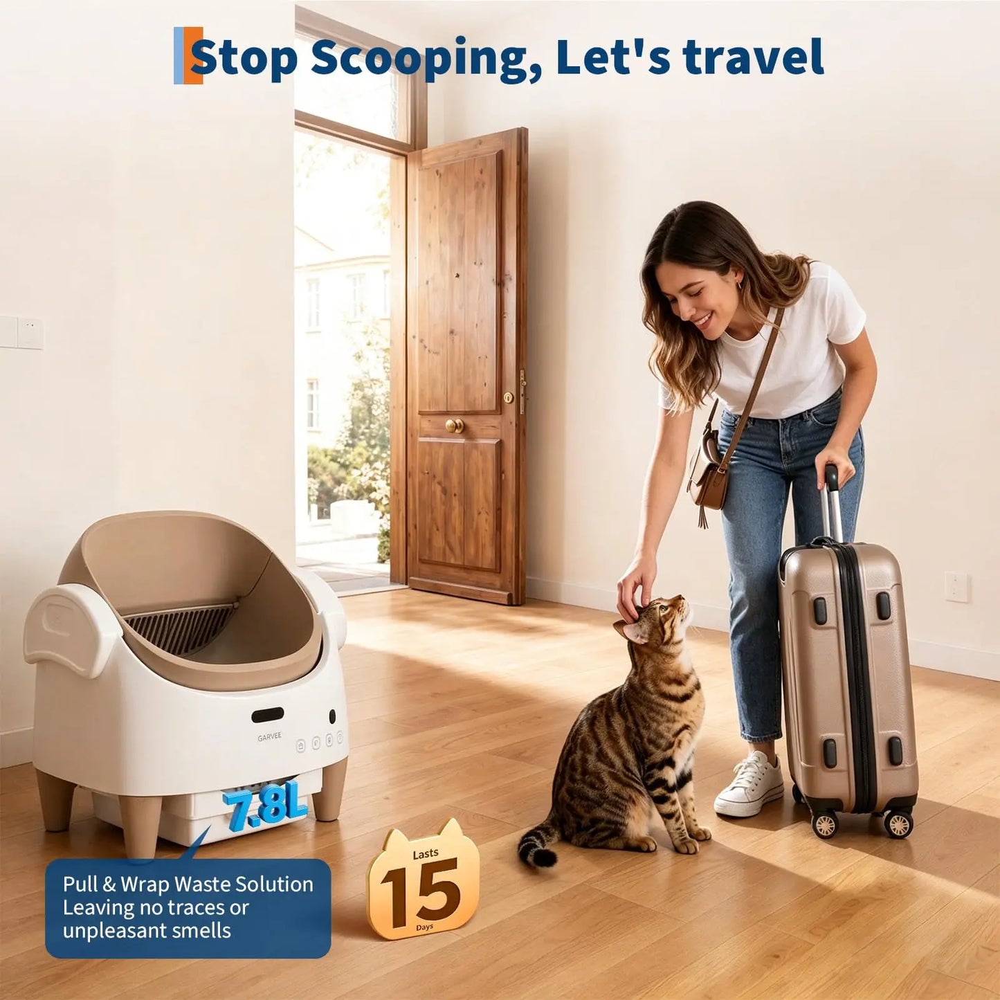 Automatic Self-Cleaning Cat Litter Box.