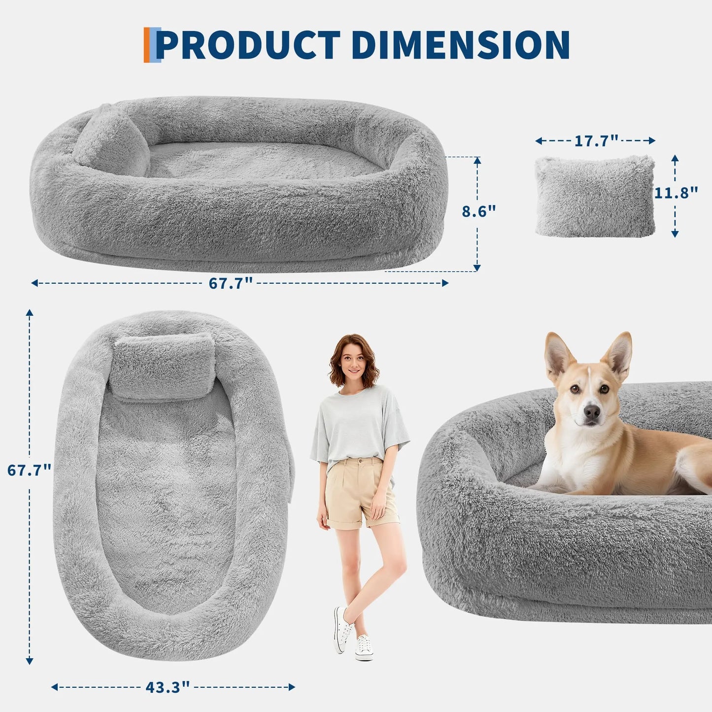 Oversized Human Dog Bed.