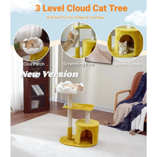 33 Inch Multi Level Cat Tree Tower.