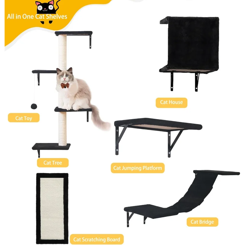 Modern Wall-Mounted Cat Furniture.