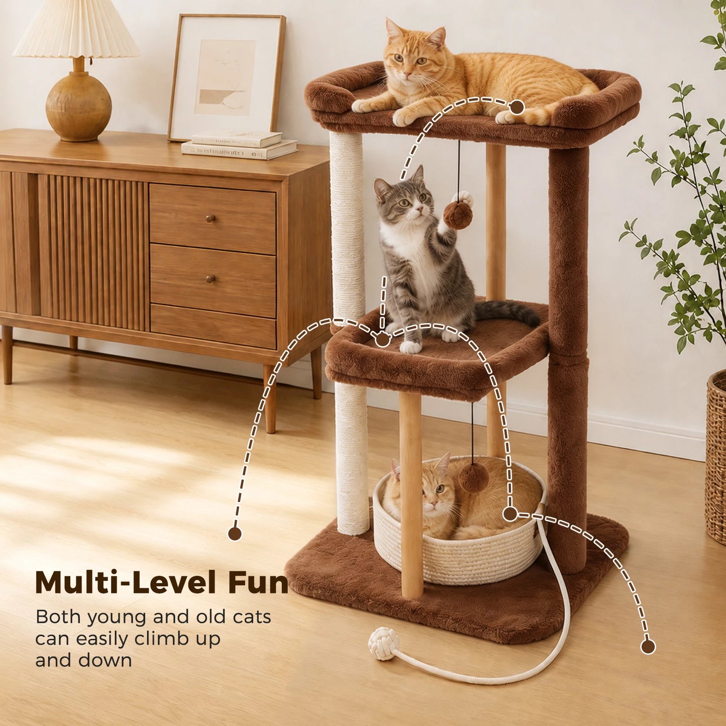 Modern Cat Tree for Indoor Cats.