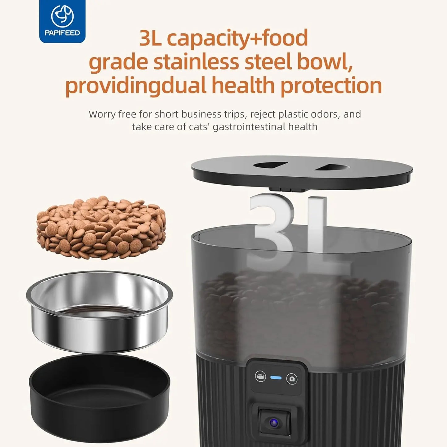 Smart Wi-Fi Pet Feeder.