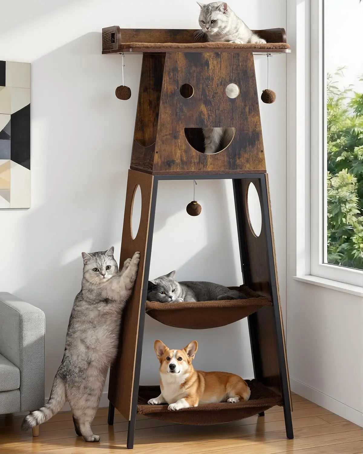 Modern Wood Cat Tree.