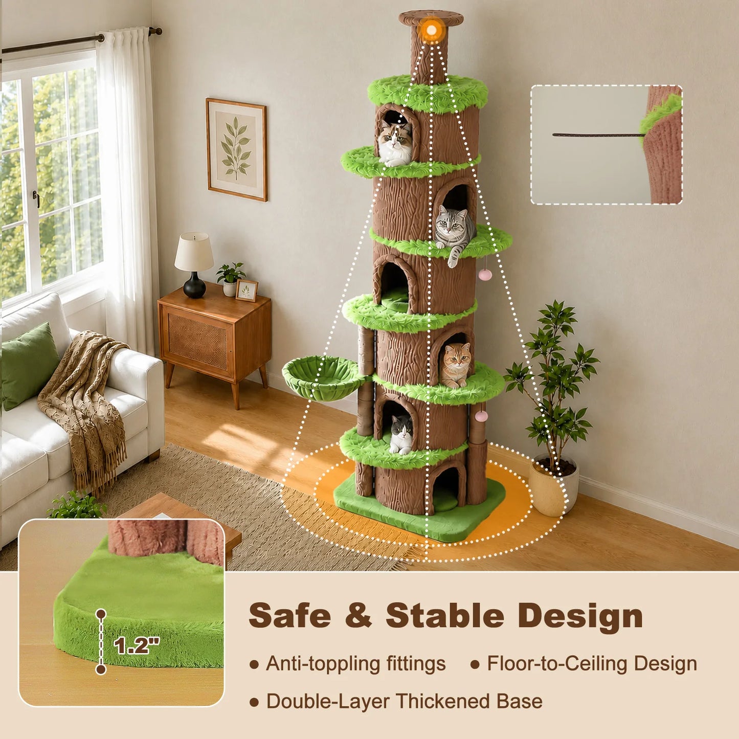 Large Floor to Ceiling Cat Tree.