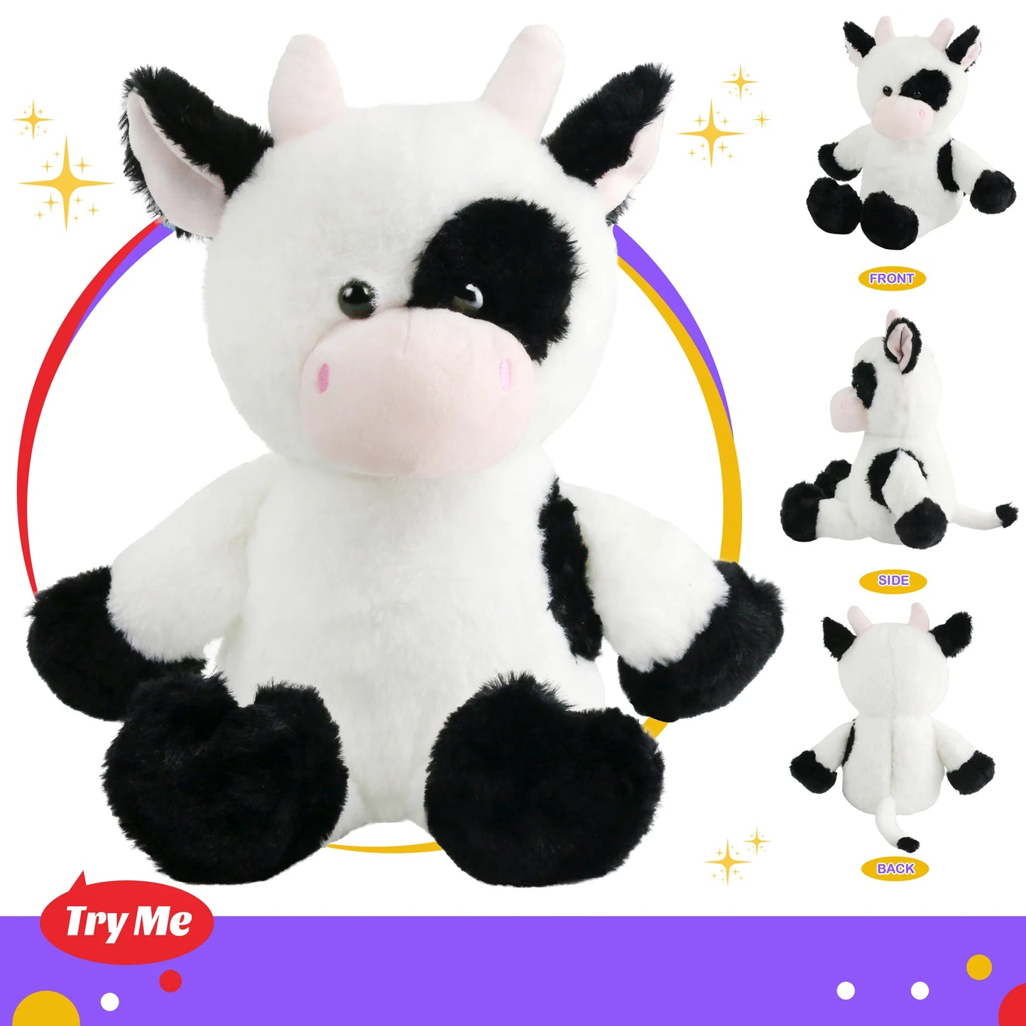 Glowing Dairy Cattle Plush Toy.