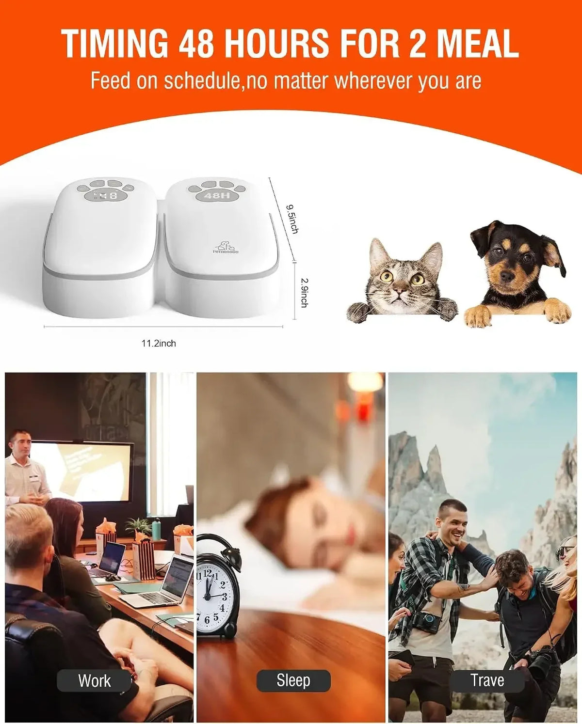 Automatic Wet Food Cat Feeder.