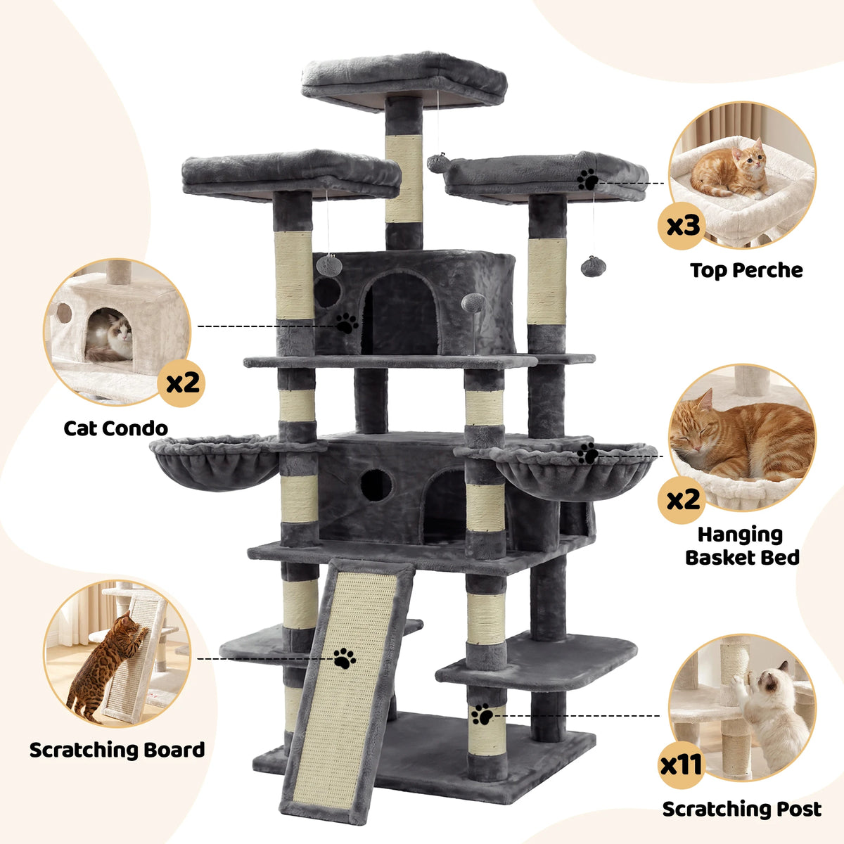 Large Multi-Level Cat Tree.
