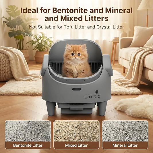 Smart Open Automatic Cat Litter Box.