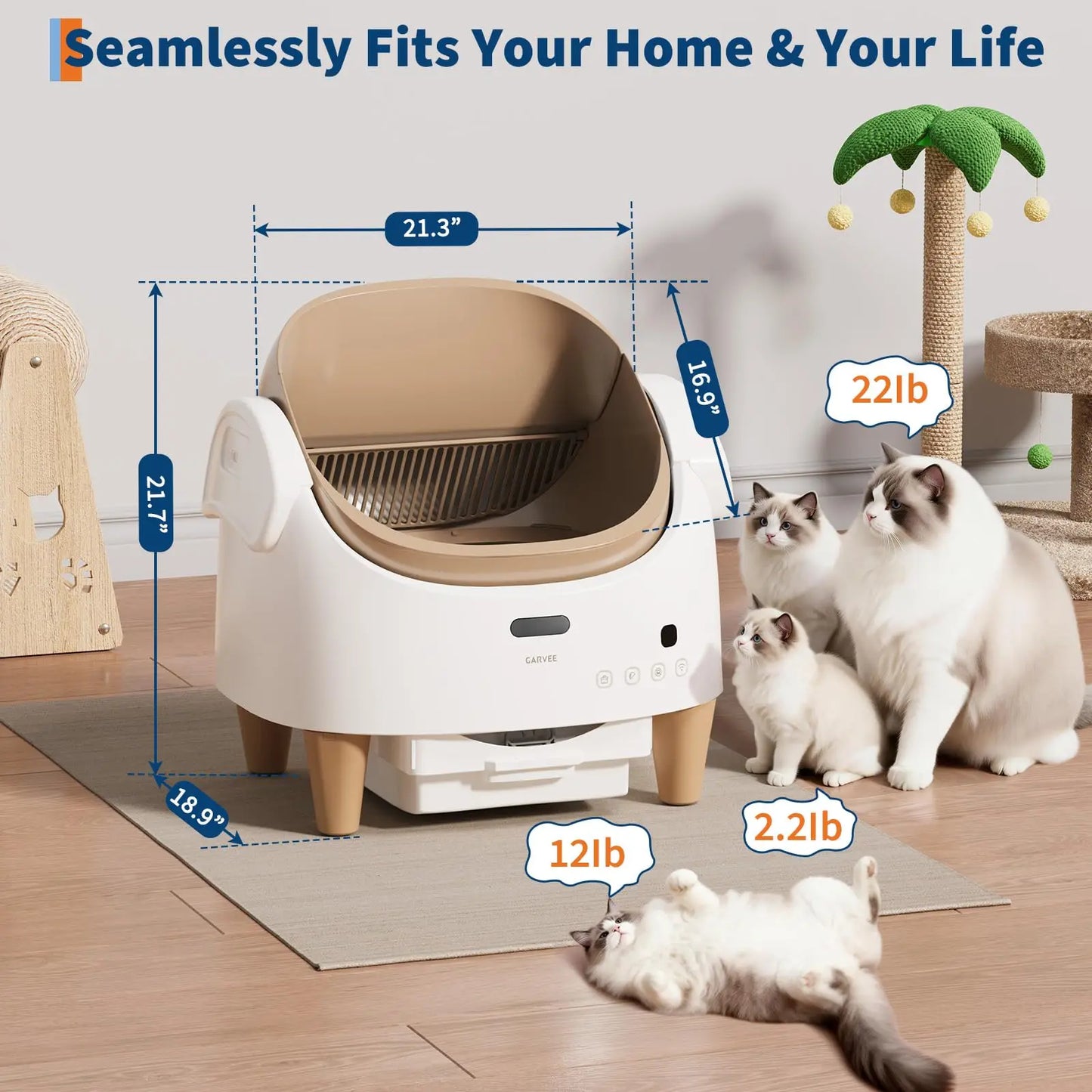 Automatic Self-Cleaning Cat Litter Box.
