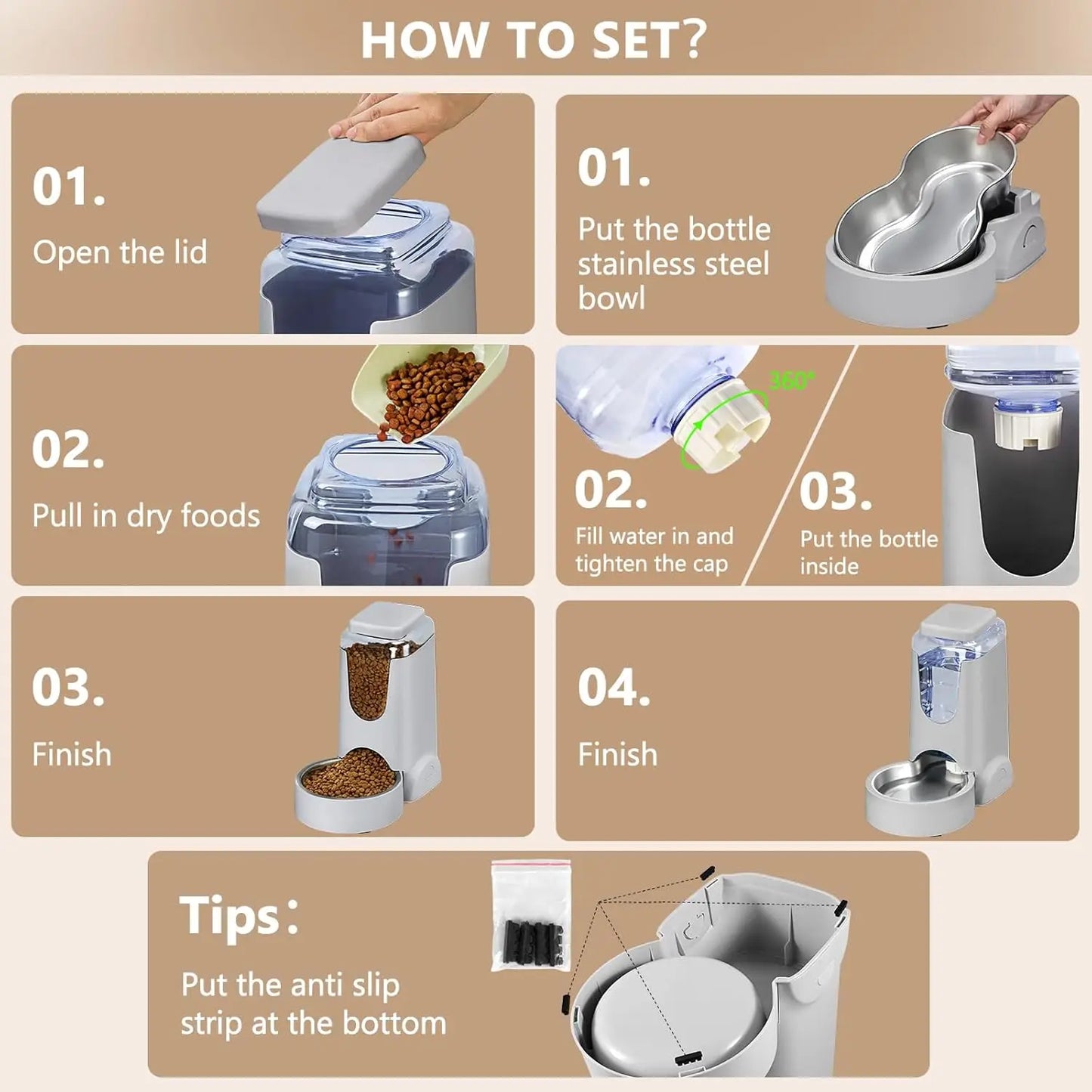 Automatic Cat Feeder and Water Dispenser.