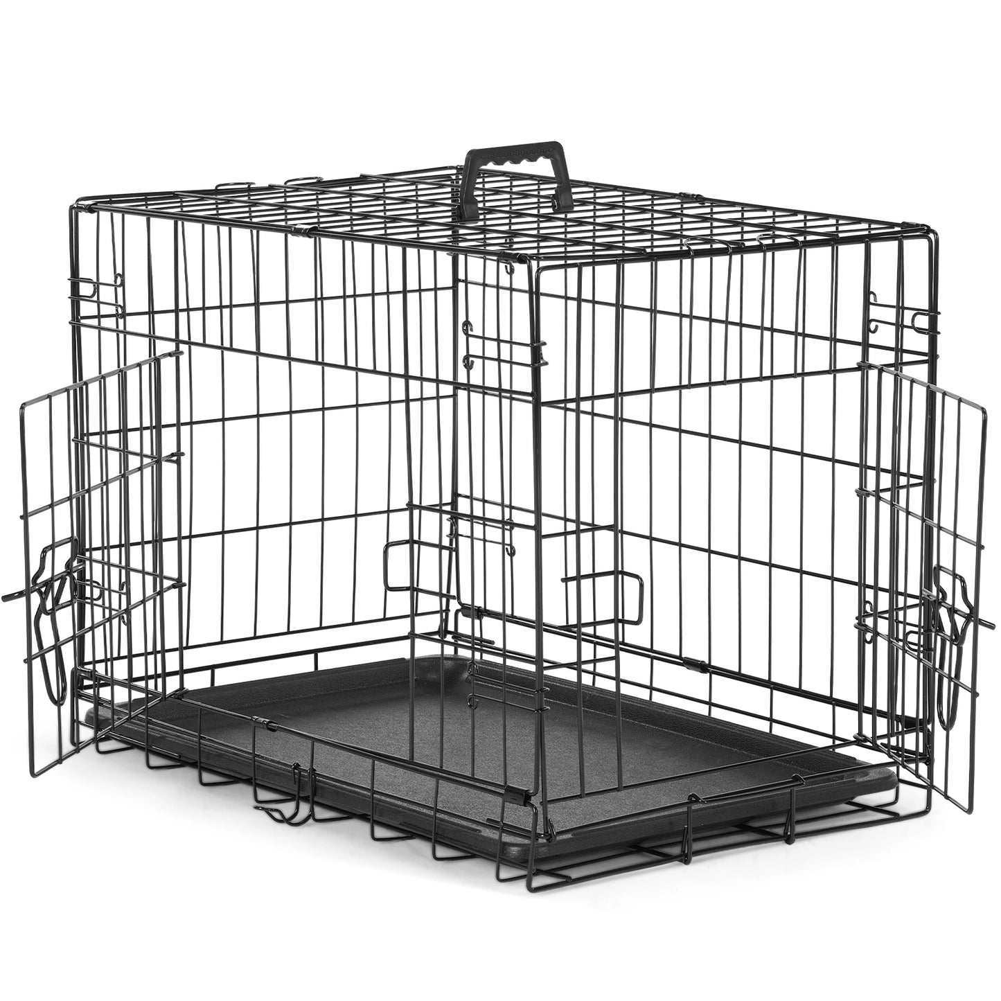 Double Door Folding Metal Wire Dog Cage.