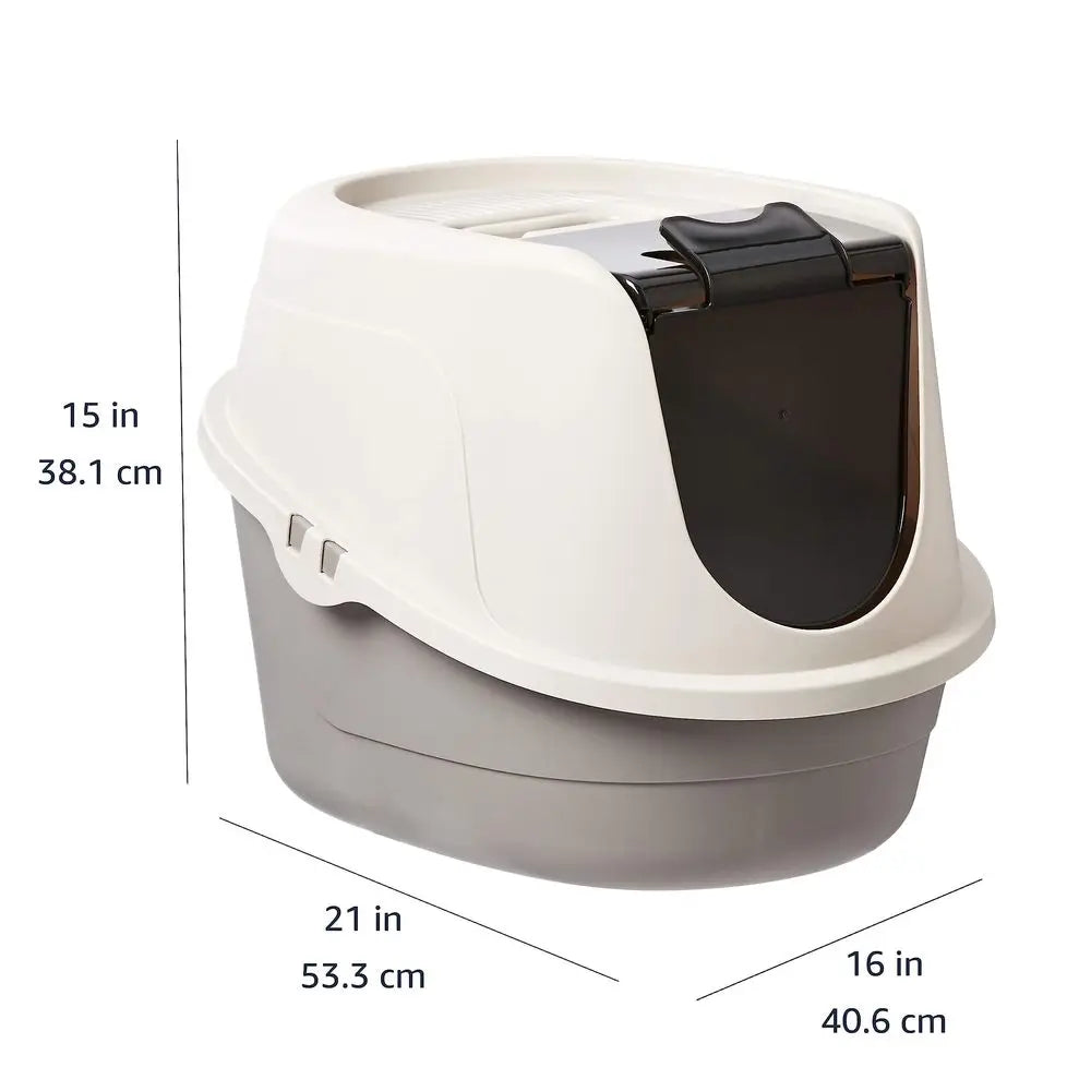 NoMess Hooded Enclosed Cat Litter Box.