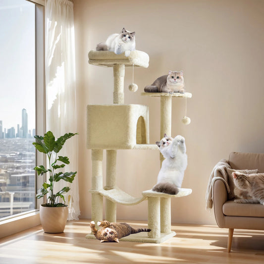 44IN Cat Tree Tower.        Pet Condo for Indoor Cats and Kittens Play