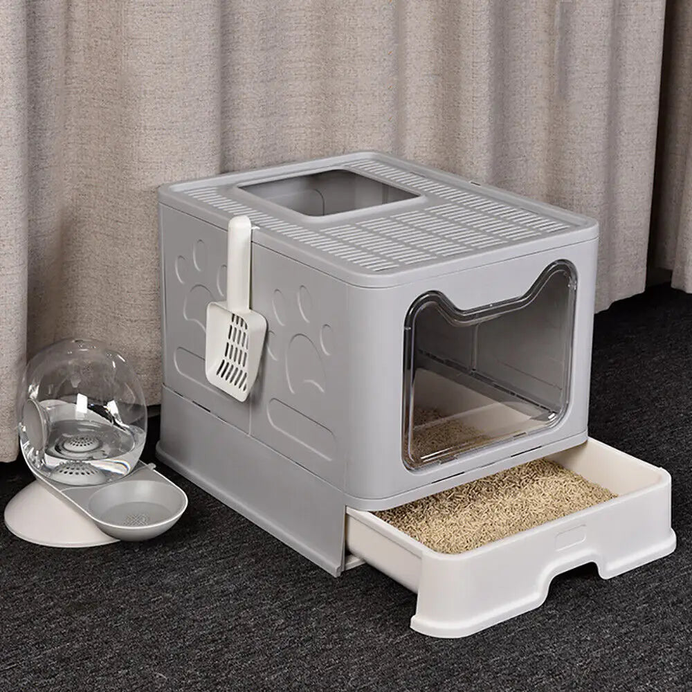 XXL Large Space Foldable Cat Litter Box.