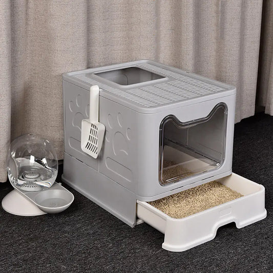 XXL Large Space Foldable Cat Litter Box.