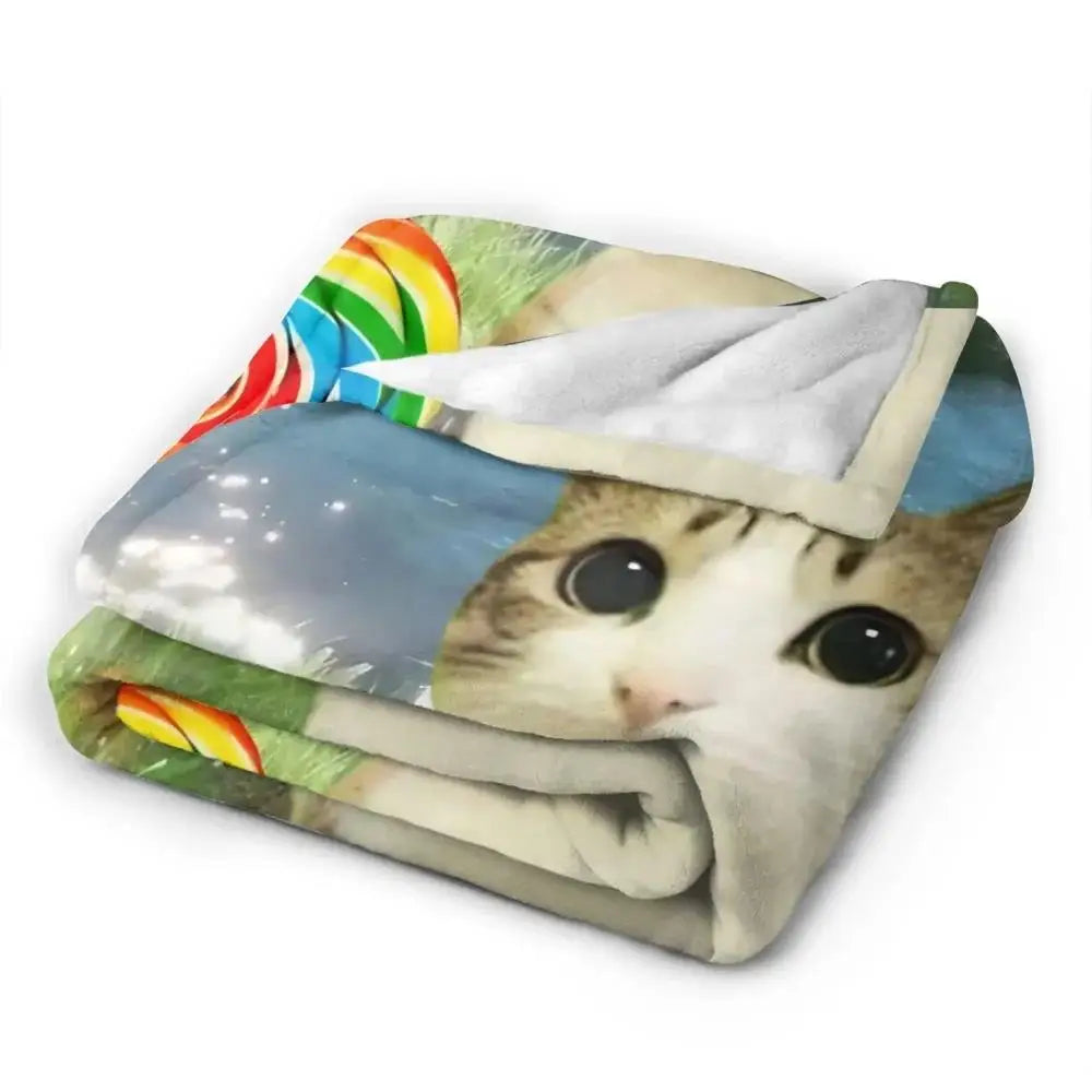 Meow Cat Meme Blanket.