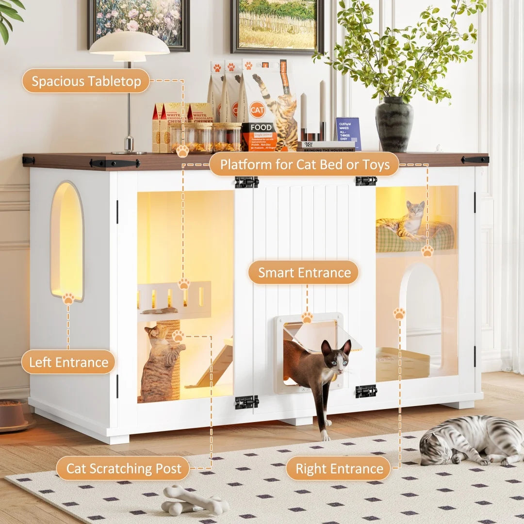 47.25" Large Hidden Litter Box Enclosure.