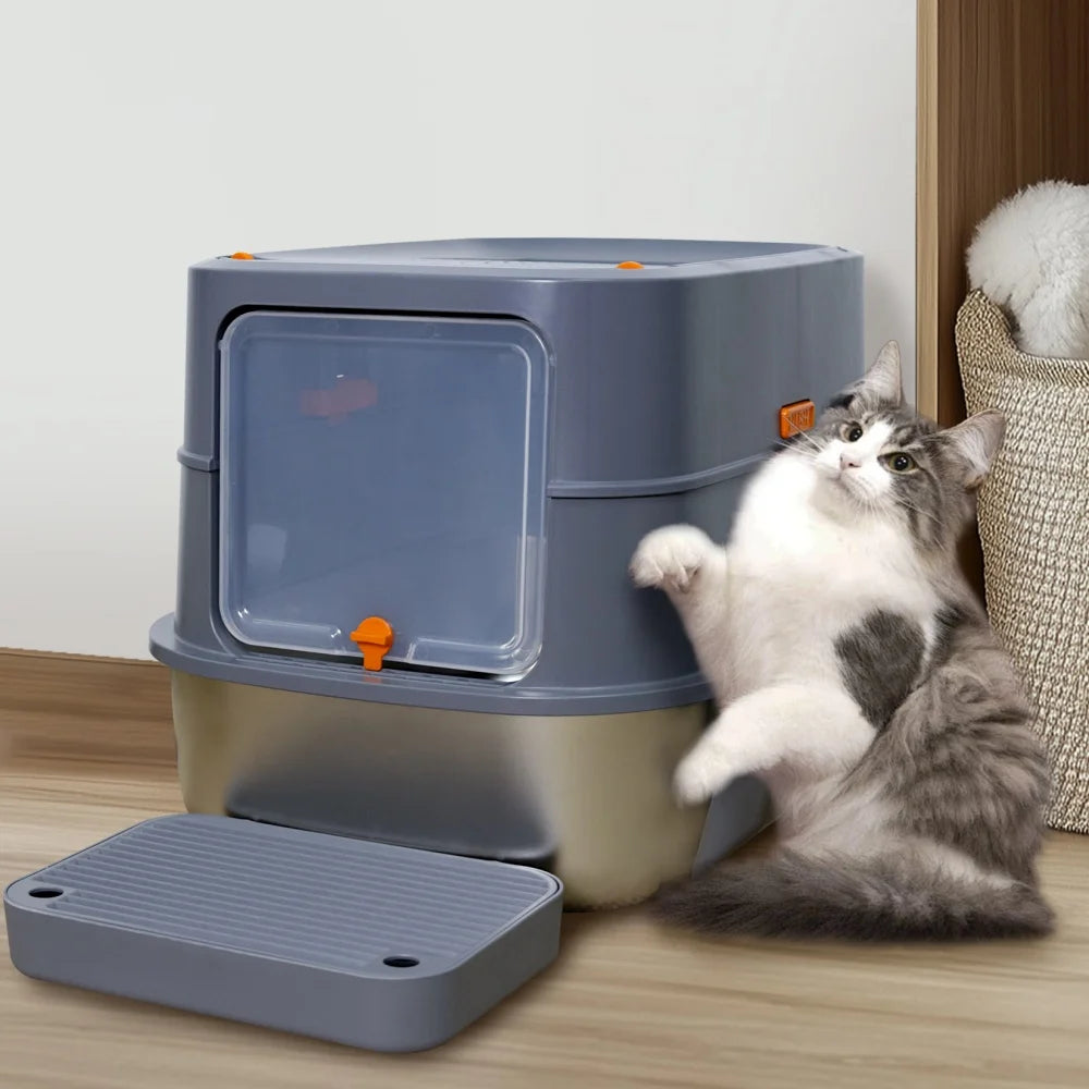 Enclosed Cat Litter Box.