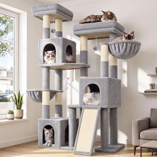 Tall Cat Tree Tower with Scratching Post.