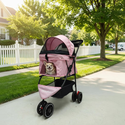 Pet Stroller.    for Small Puppy, Dogs & Cats Travel Portable Dog Stroller Foldable Dog Cat Carrier Strolling