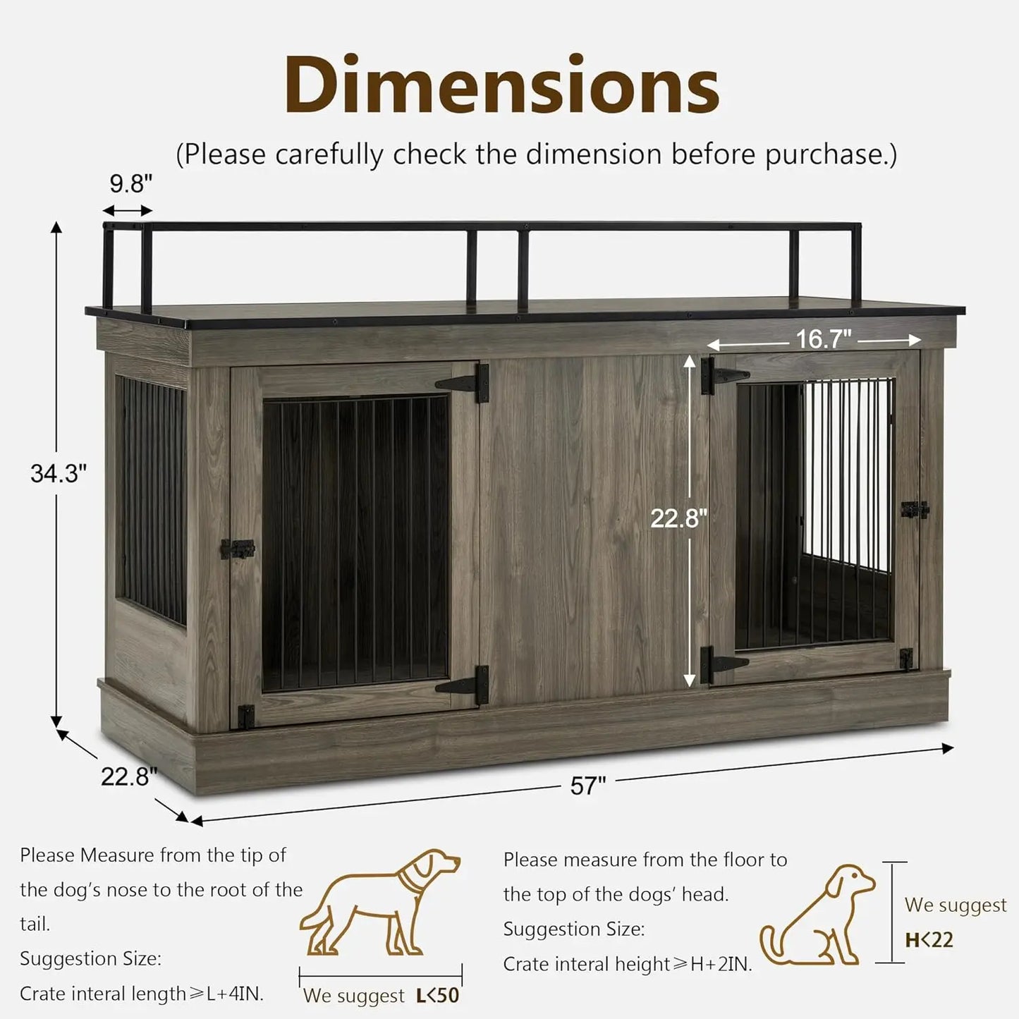 Large Wooden Dog Crate.