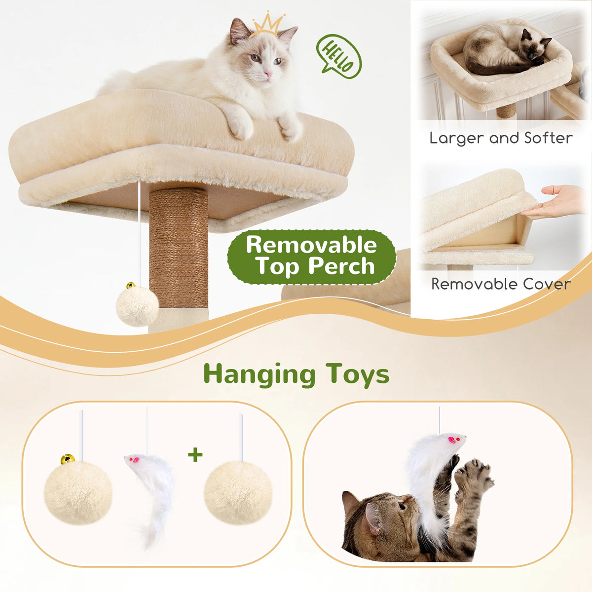 Large Cat Tree for Multiple Cats.