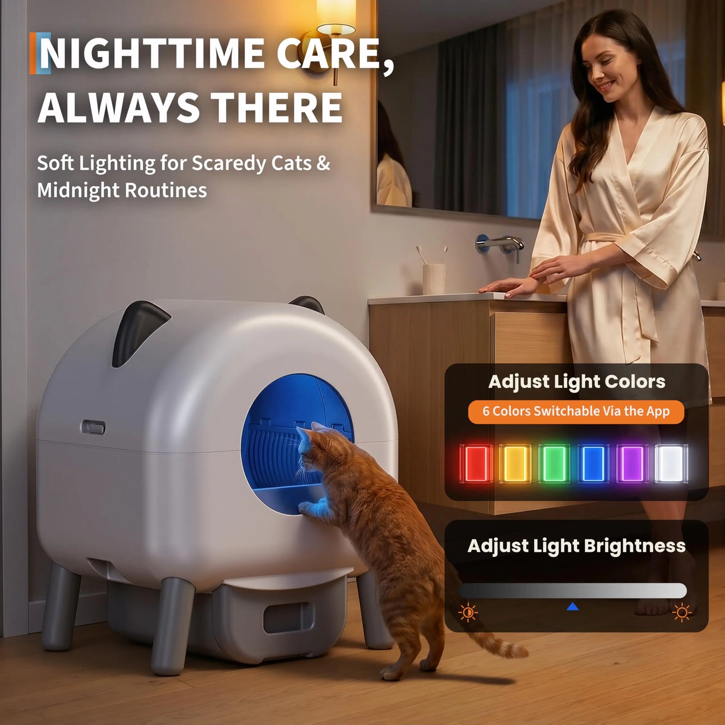 Automatic Self-Cleaning Cat Litter Box.
