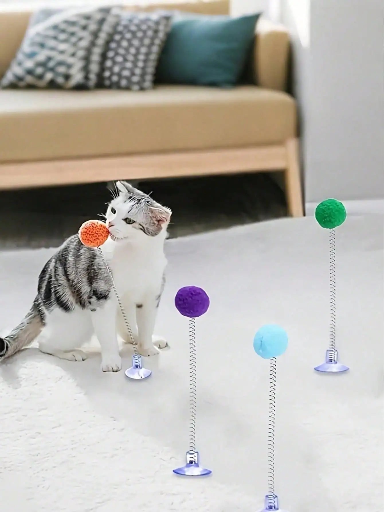 Interactive Cat Toys. Includes Plush Ball.