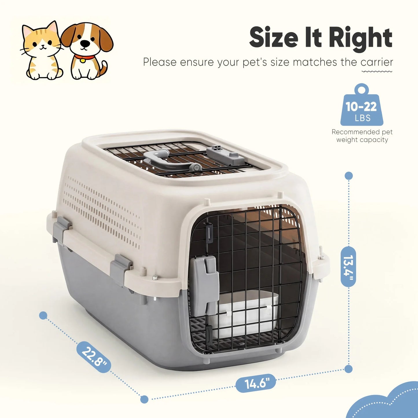 Pet Carrier for Small Dogs & Cats.