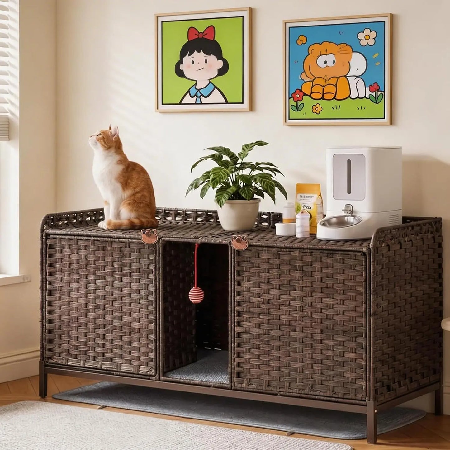 Large Hidden Cat Litter Box Furniture.