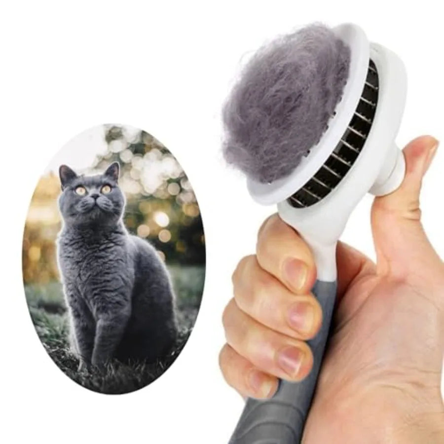 Self-Cleaning Slicker Brush.