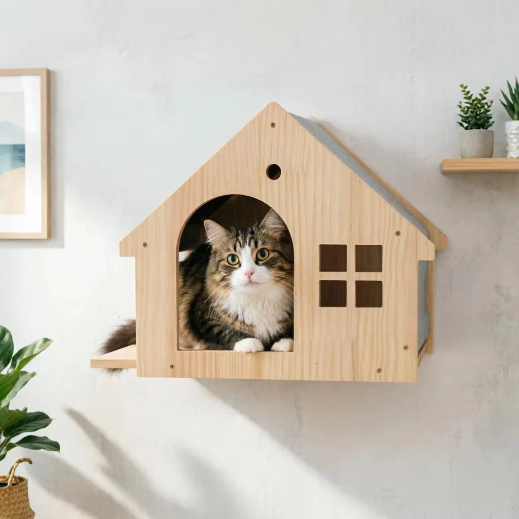 Wall Mounted Cat Condo Villa.