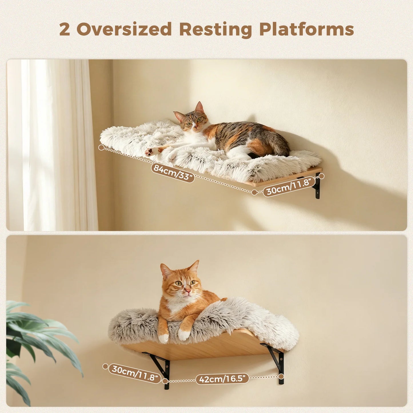 Wooden Cat Climbing Wall Shelves.