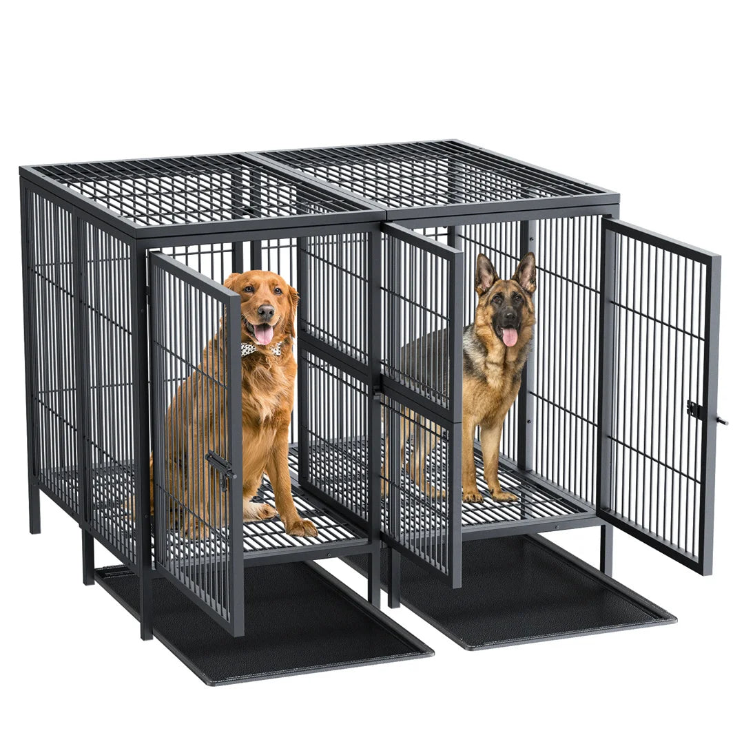 2-in-1 Heavy Duty Metal Dog Cage.