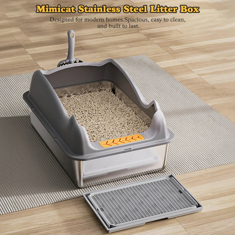 Stainless Steel Cat Litter Box.
