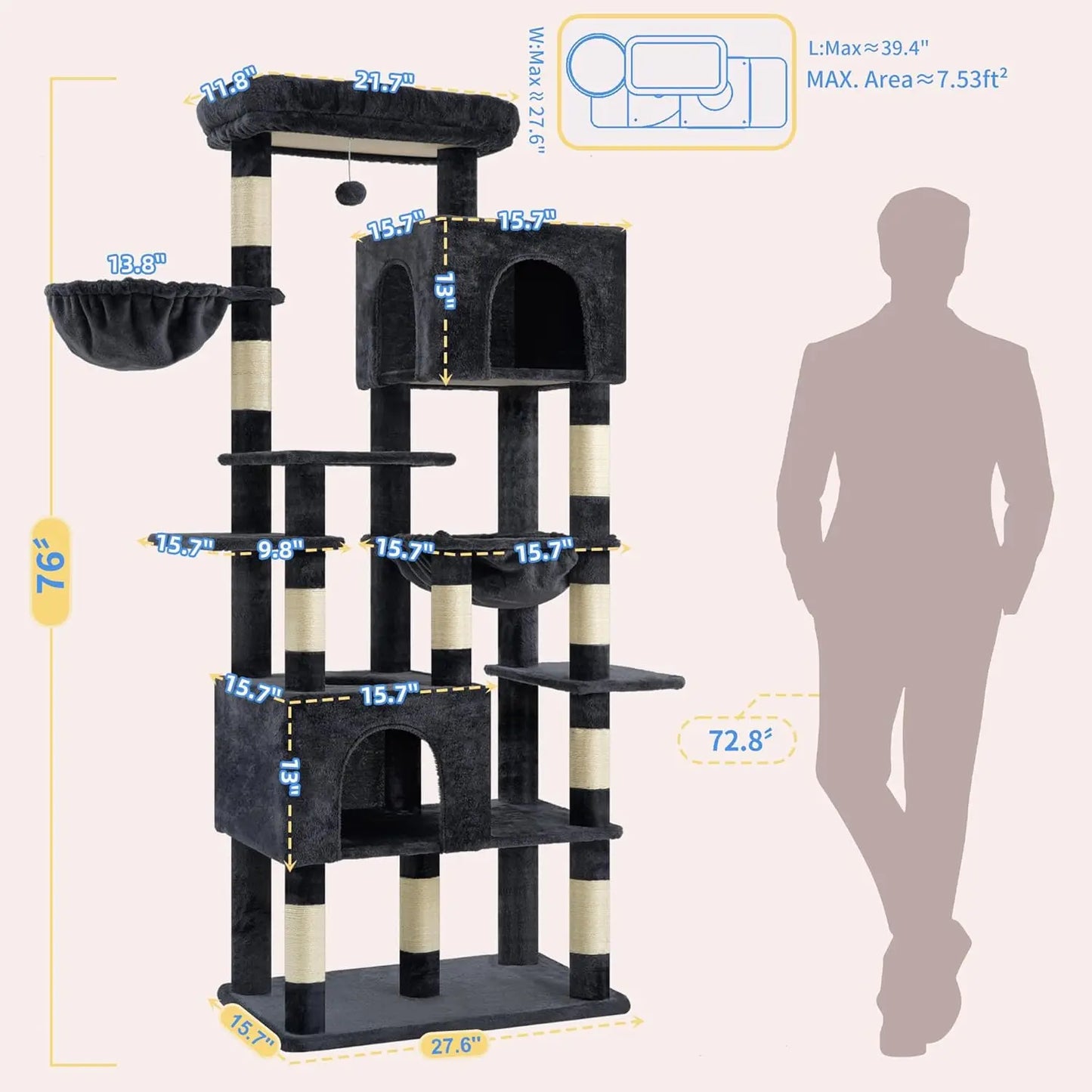 Tall Heavy Duty Cat Tower.