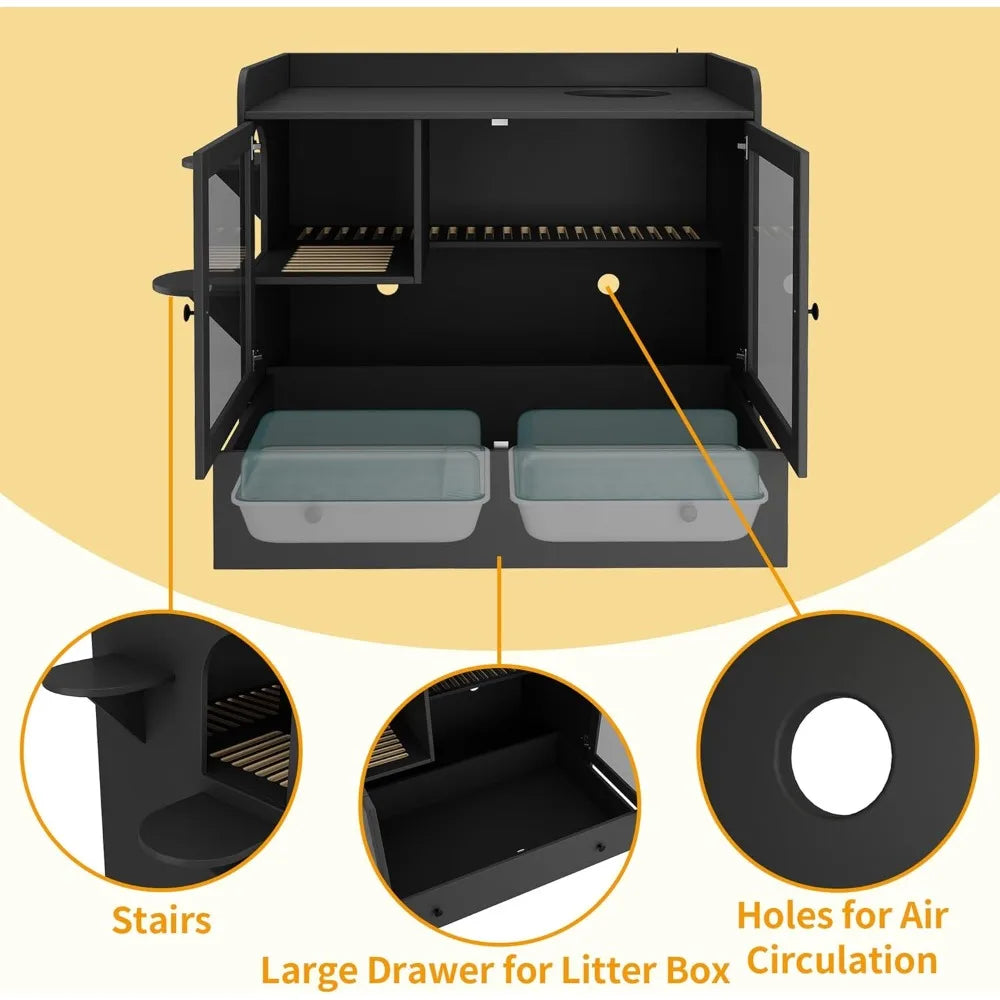 Extra Large Cat Litter Box Enclosure Furniture.