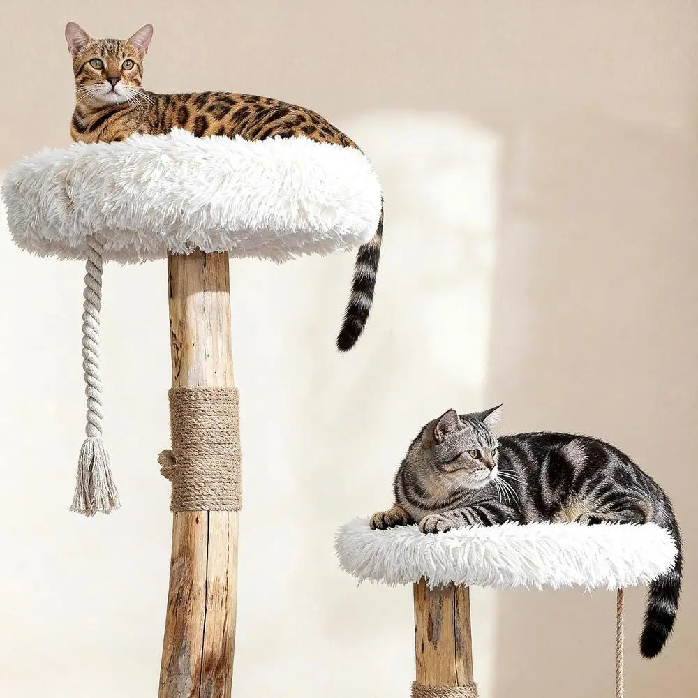33 Natural Wooden Cat Tree.