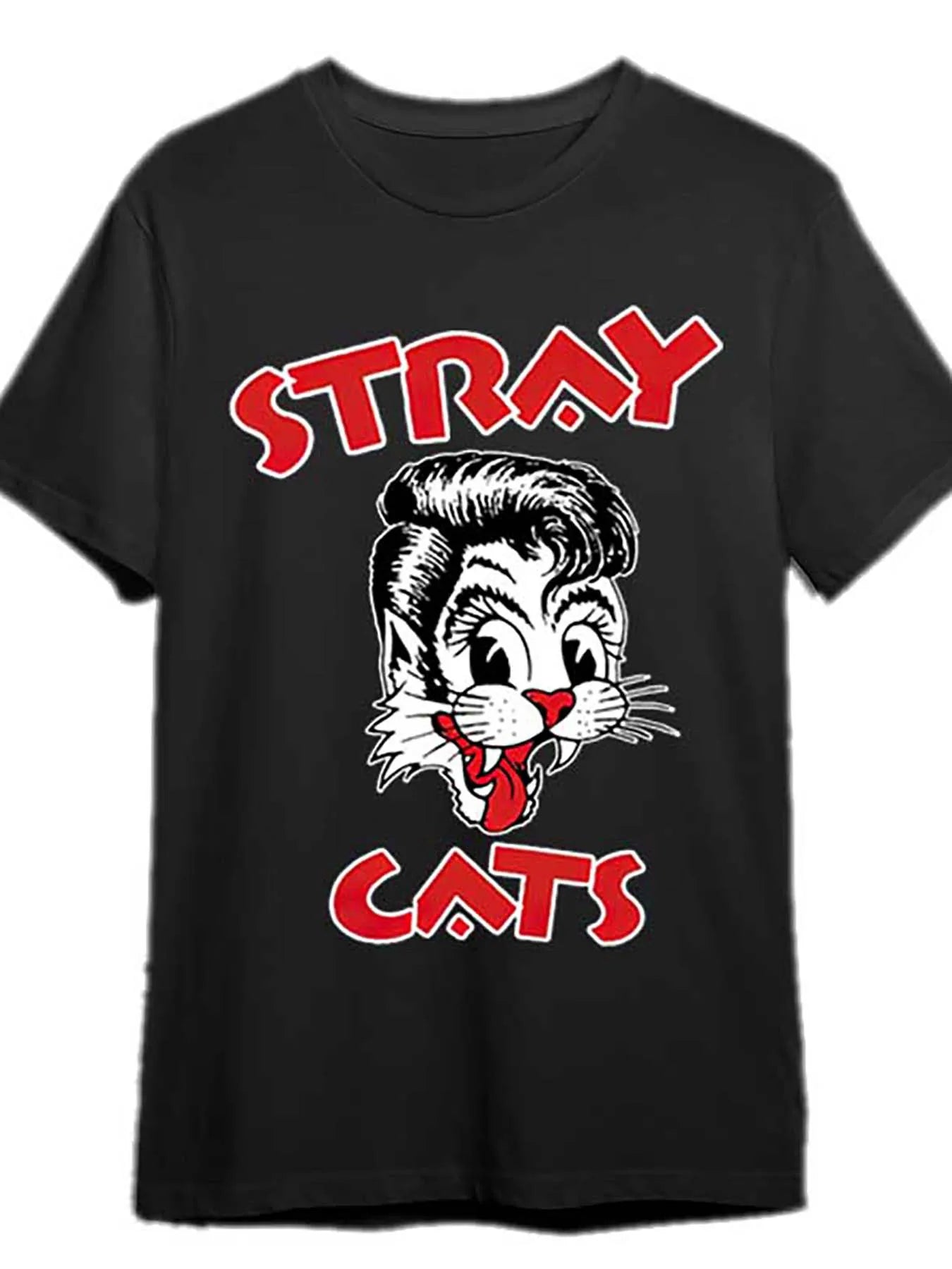 Men's Vintage Stray Cats Graphic T-Shirt.