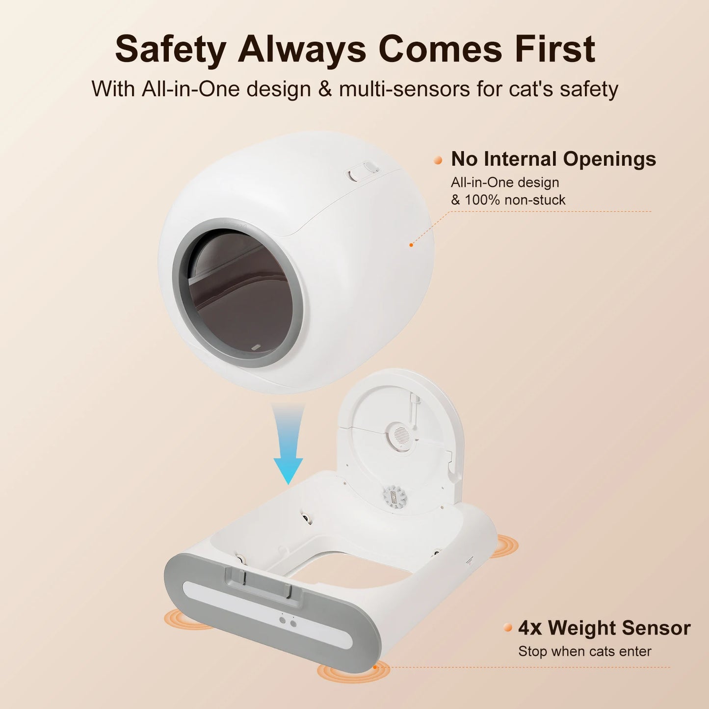 DOEL 65L Self-Cleaning Cat Litter Box.