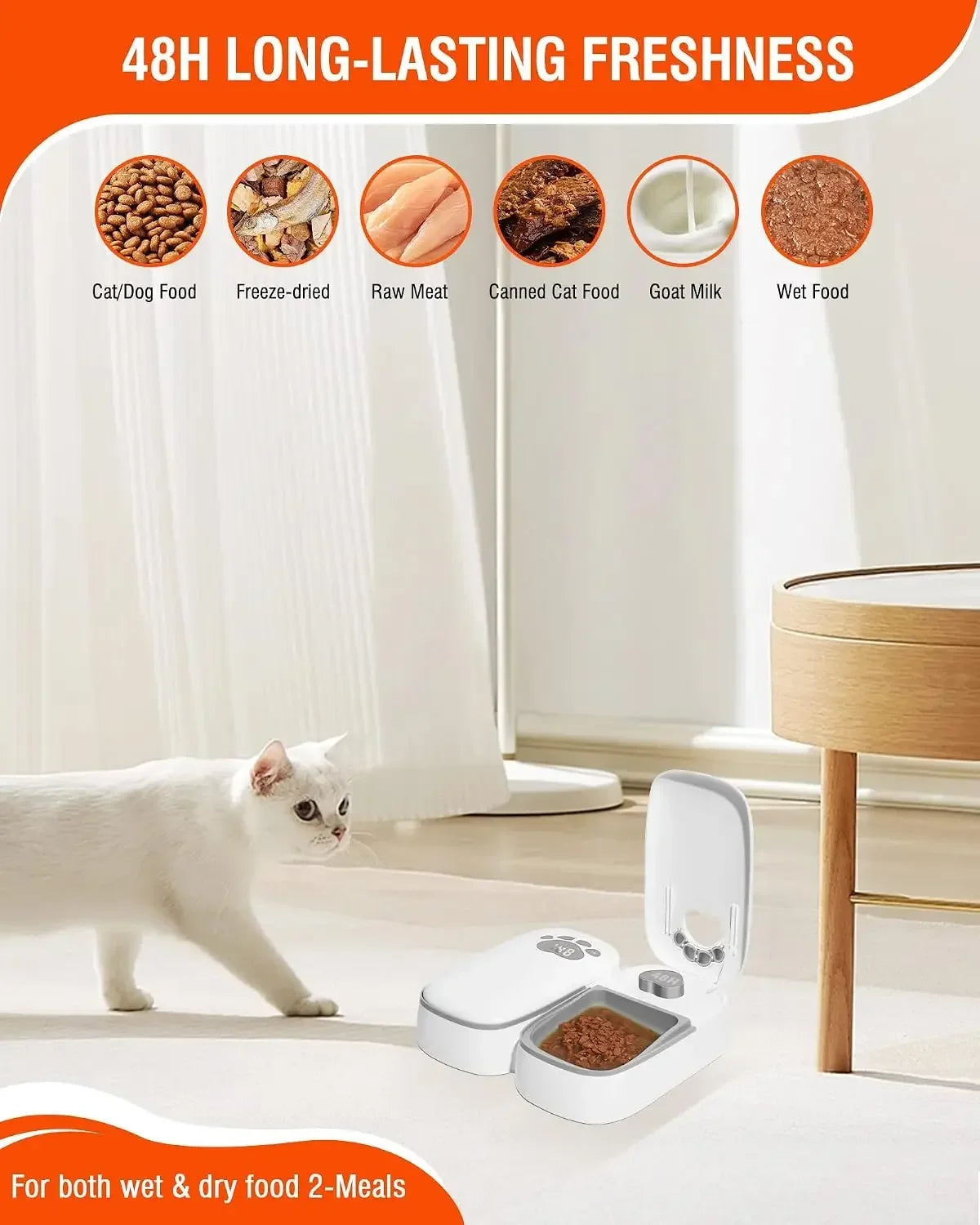 Automatic Wet Food Cat Feeder.