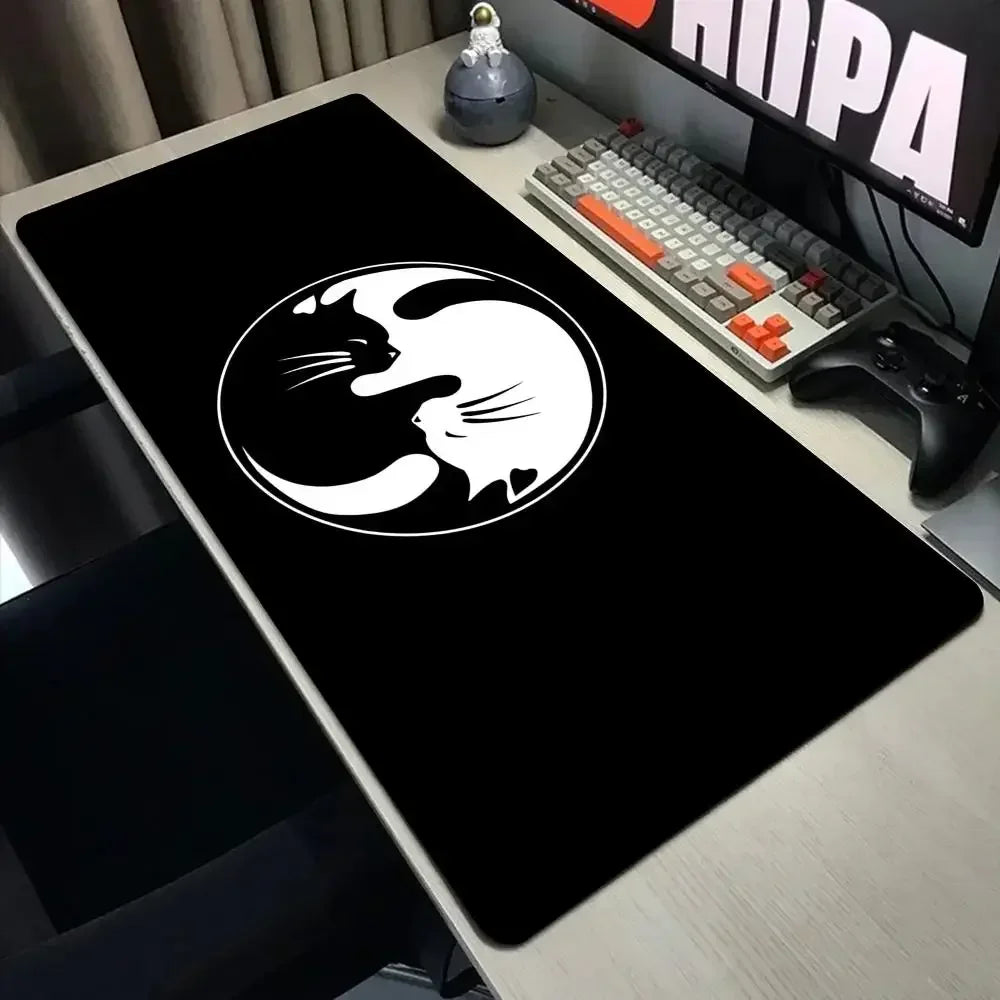 Funny Black Cat Mouse Pads.