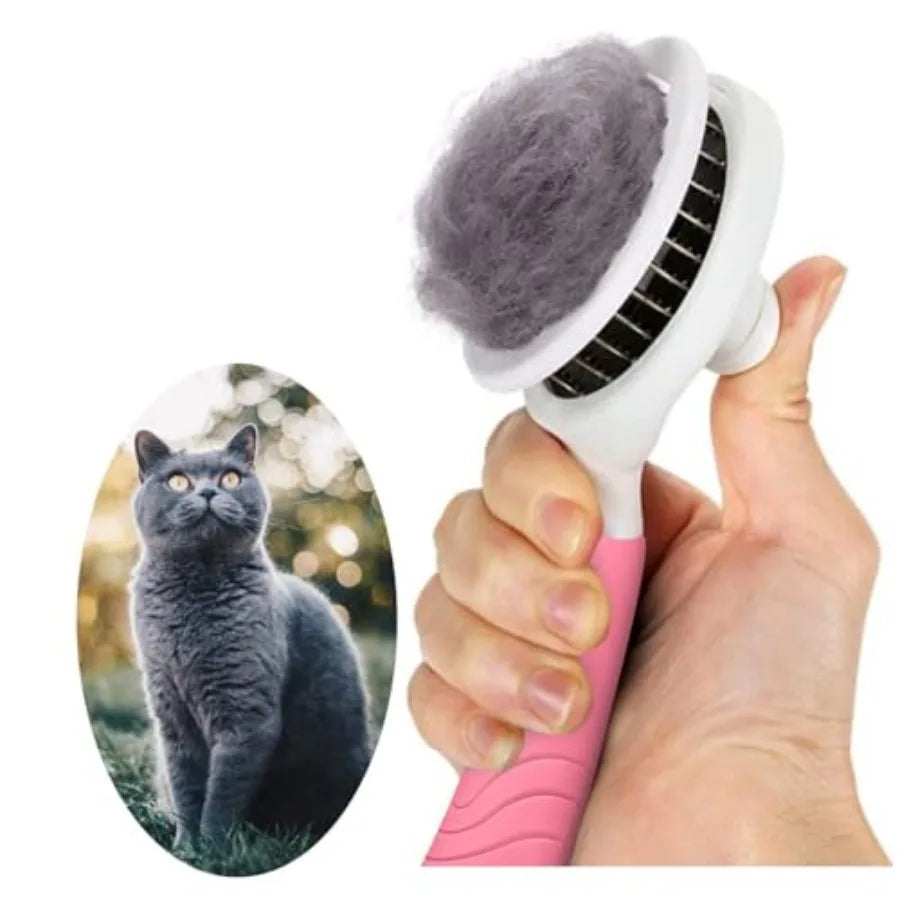 Self-Cleaning Slicker Brush.
