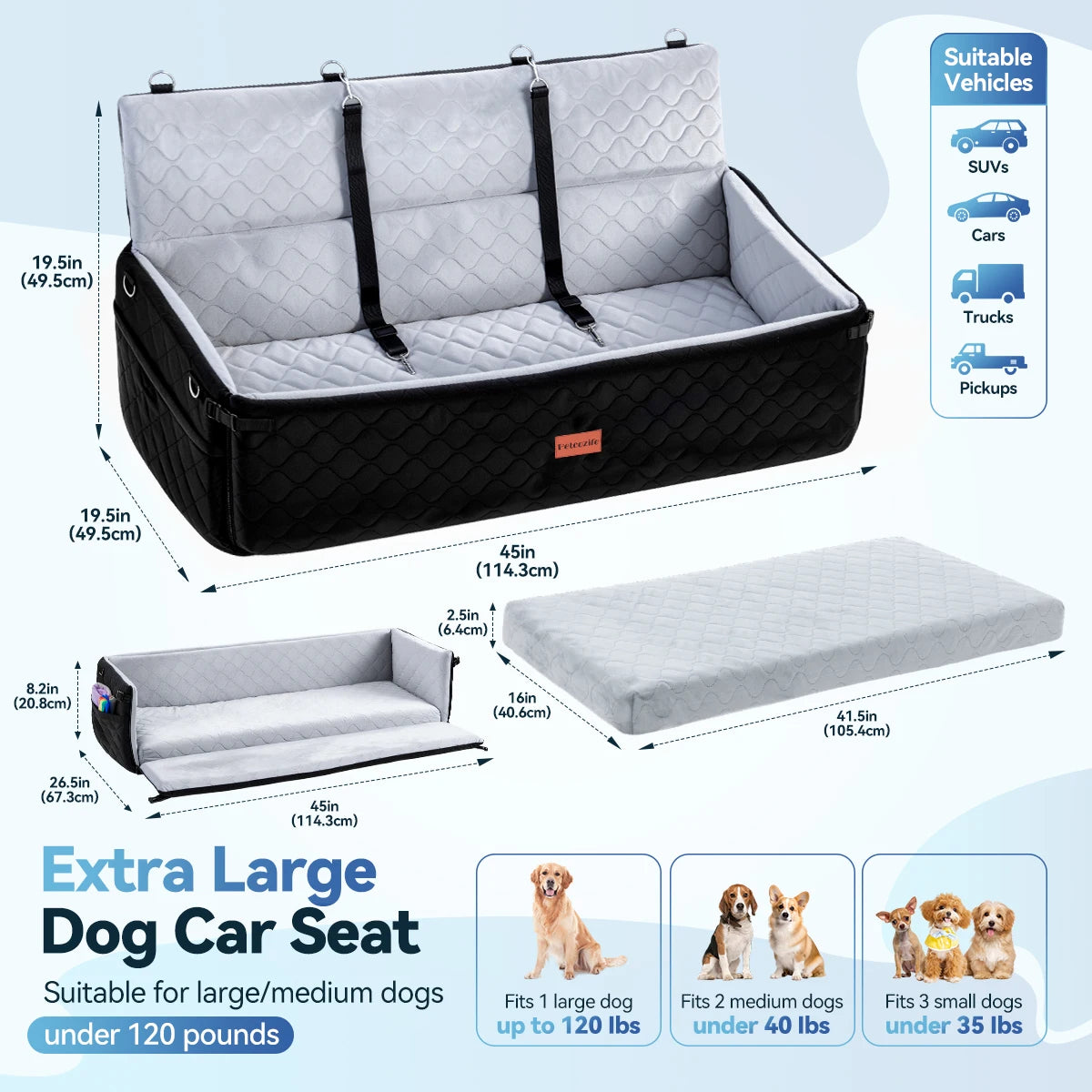 Extra Large Dog Car Seat.